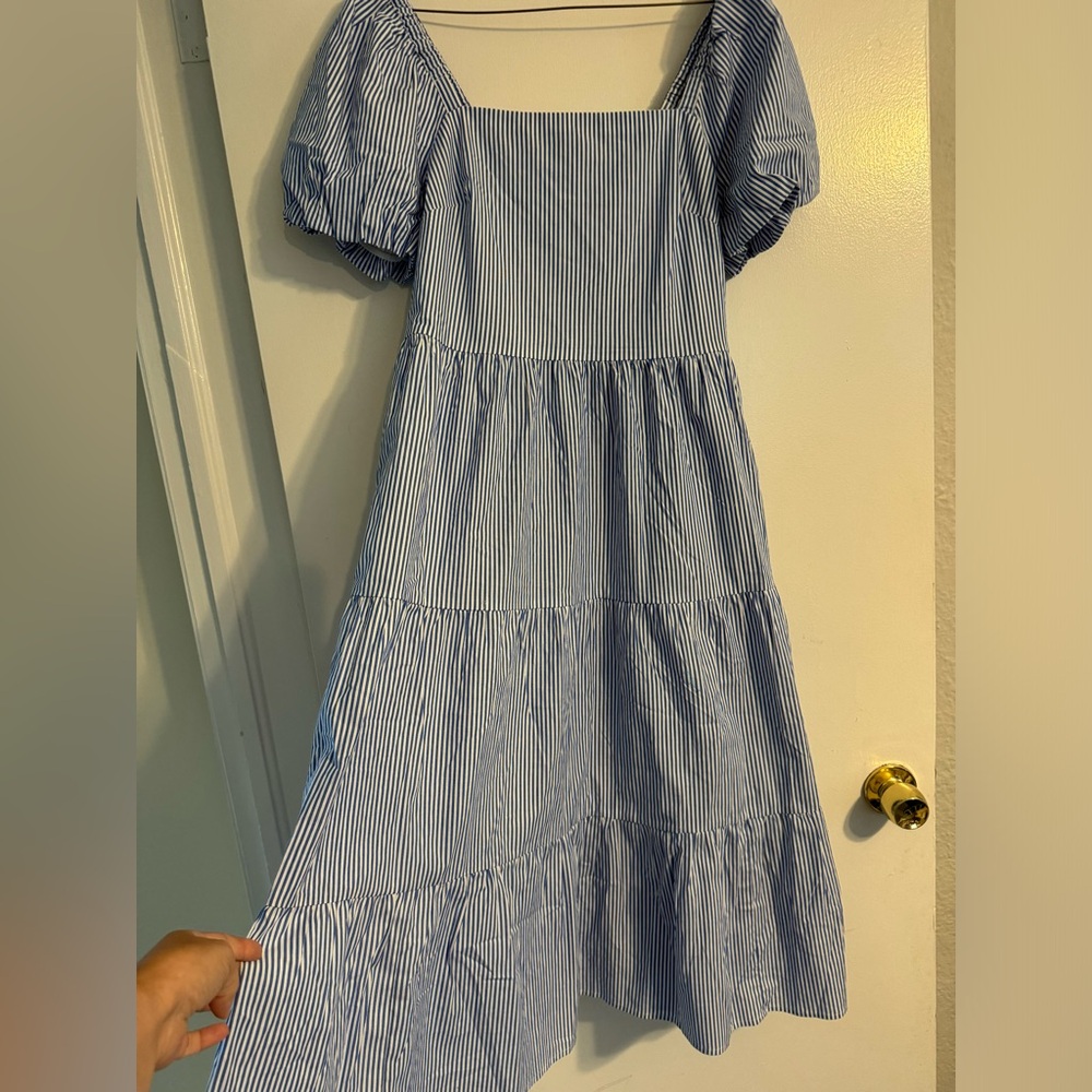 J Crew tiered midi dress